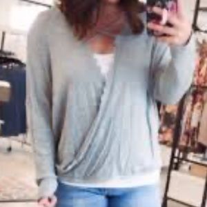 Lace Trim Long Sleeve Top